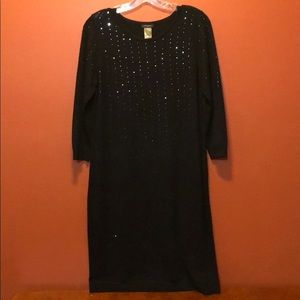 Ann Taylor Medium black sweater dress no flaws